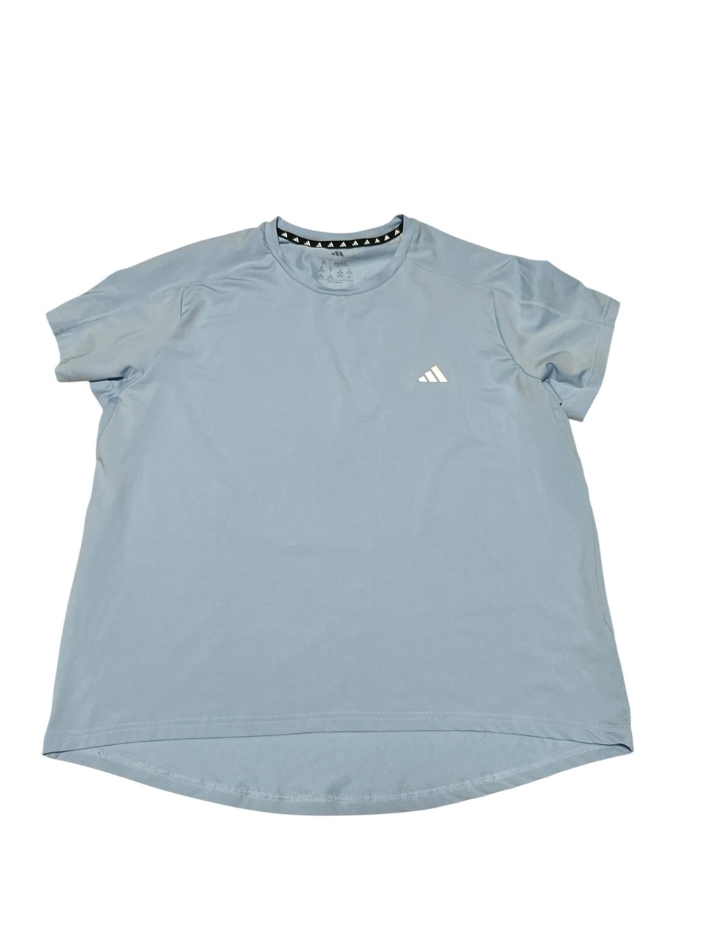 adidas Men's Pale Blue Short Sleeve Athletic Tee‎